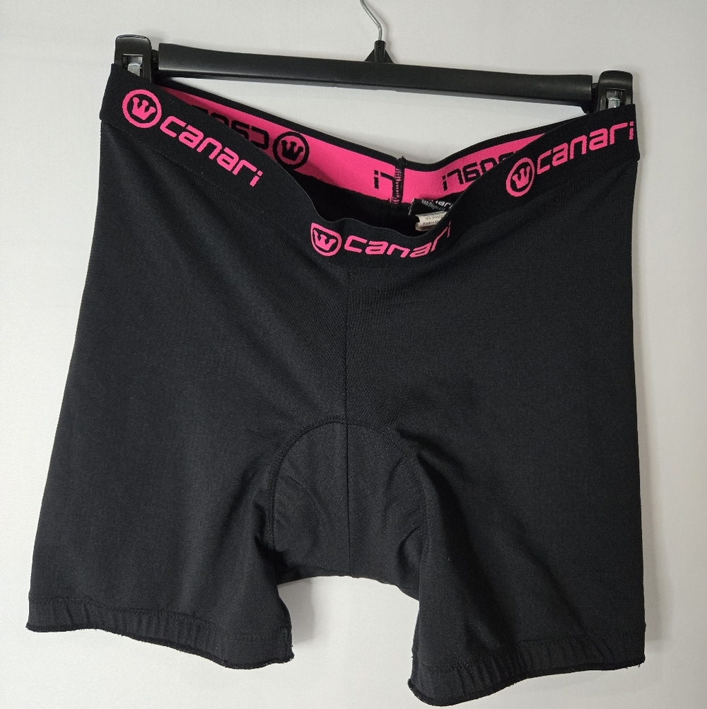 Canari Black Women's Cycling Shorts Padded Size Medium